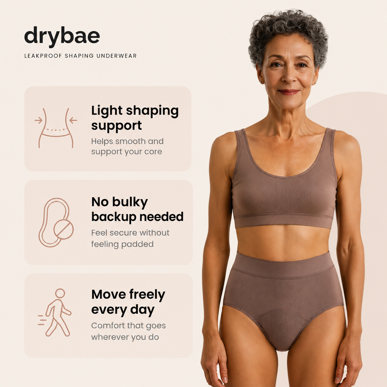 Drybae Leakproof Shaping Underwear 3-Pack